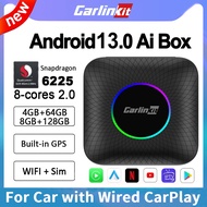 Carlinkit กล่อง CarPlay Ai Plus แอนดรอยด์13 8 + 128GB QCM 8-Core 6225 CarPlay ไร้สาย Android Auto Yo