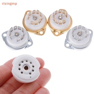 [risingmp] 1Pc chassis mount 9pin ceramic tube socket for EL84 ECC82 6922 12AX7