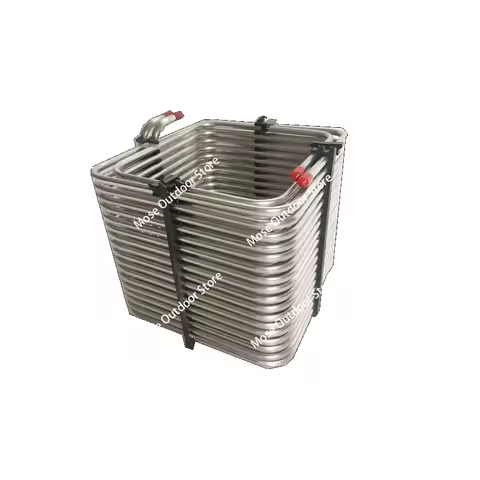 Cooler Coil Tubing for Jockey Box, 2-Layers Square Shape Homebrew Coiling Chiller Cool Beverages Dis