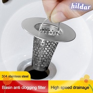 HILDAR Sink Strainer, Stainless Steel Anti Clog Drain Filter, Usefull With Handle Black Floor Drain Mesh Trap Kitchen Bathroom Accessories