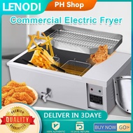 lenodi 3000W Electric Deep Fryer,23L Commercial Deep Fryer,Countertop Fryer Adjustable Temperature