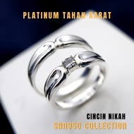 [C322] Couple Wedding Engagement Rings – 950 Silver, Gold, Platinum, Palladium – SAN950