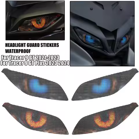 Motorcycle Headlight Guard Stickers Accessories For Tracer 9 GT Plus 2023 2024 Head Light Decals For