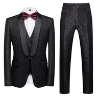 GUKENRO Mens 3PCS Suit Set Modern Chinese Tuxedo Wedding Debut Prom Evening Dinner Formal Event Dres