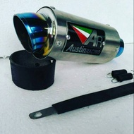 Austin Racing Half Blue Racing Exhaust Silincer