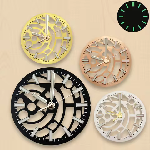 Hollow Out Dial 28.5mm S Dial Fit NH70/NH72 Movement Green Luminous 28.5MM Dial nh70/nh72 Watch Modi