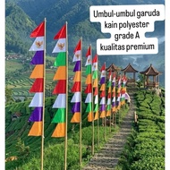 MERAH Colorful Garuda Red and White Umbul Umbul flag 8 Saws for Indonesian Independence Day 17 Augus