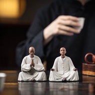 TANGERITY - MONSTER SITTING MEDITATION IN MEDITATION - TEA TABLE DECOR STATUE - BUDDHA STATUE - MIXE