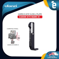 UURig C-G7X Vlog L Plate for Canon G7X Mark III Metal Vlogging Plate Mount with Cold Shoe for Microp