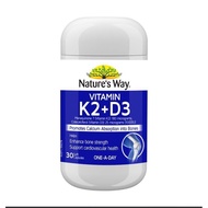 Nature's Way Osteo K Vitamin K2 + D3 180mcg 30 Capsules Vitamin K2 Vitamin D3