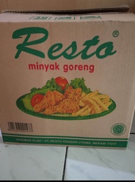 PROMO 1 dus Minyak goreng premium merk Resto kemasan jerigen 5 liter