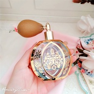 Floral Glass Perfume Bottle Spray Bottle Home Decor Gold Plated Vintage French Style Princess Luxury