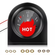 2" 52mm Fuel Level Gauge Car Meter White LED Light Black Rim Automotive Gauges 12V