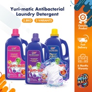 Yuri-matic Antibacterial Laundry Detergent 2.8kg - Tough Stain Removal Colour Brightening Low Suds