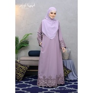 Dianz Fabric Abaya Uzma Shadow purple / ungu lace