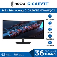 Gigabyte G34WQC2 34 UltraWide Curved Monitor" VA 1500R WQHD 200Hz 1ms 125% sRGB 450nits |