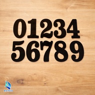 Minimalist Black Acrylic House Numbers – Stylish & Easy to Install (0–9)