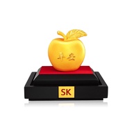 SK Jewellery Matte Apple 999 Pure Gold-Plated Figurine