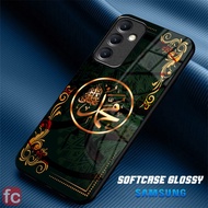 HP Glossy Softcase Samsung A15 M15 A16 A25 A35 A55 |Fr40| Glass Effect Silicone Case, Mica Silicone 