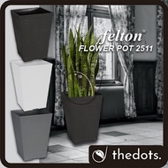 Diamater 17cm Felton Square Flower Pot 2511 Garden Deco / Pasu Bunga Berkebun Bonsai