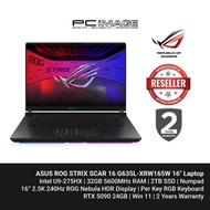 ASUS ROG Strix Scar 16 LAPTOP G635L-XRW165W INTEL U9 275HX, 32GB DDR5, 2TB SSD,RTX5090 24GB,16" WQXG