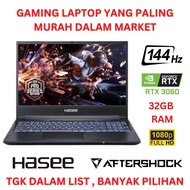 HASEE GAMING LAPTOP NVIDIA RTX 3060 144HZ FULL HD SCREEN 32GB RAM INTEL CORE I5-10TH RGB KEYBOARD