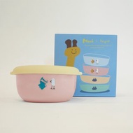 抗菌可微波甜甜圈點心碗四件組(矽膠碗蓋) ∣Moek X Jesper
