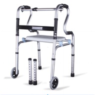 Walker อุปกรณ์ช่วยเดิน พับได้ มีล้อ มีเก้าอี้ วอคเกอร์ วอร์คเกอร์ 4 ขา อลูมิเนียม น้ำหนักเบา ไม้เท้า