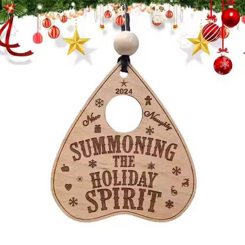 Ouija Board Planchette Ornament Mysterious Ouija Board Game Wooden Witch Ornament Christmas Ouija Fo