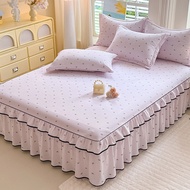 SUNLIGHT HOME ผ้าปูที่นอนลายดอกไม้ลูกไม้ ผ้าปูที่นอนเป็นมิตรกับผิวผ้าปูที่นอน6ฟุตผ้าปูที่นอน5ฟุตผ้าป