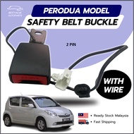 PERODUA MODEL Front Safety Belt Bucket With Wire Buckle Cucuk Button Wire Tali Pingang Keselamatan 7