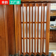 【Spot goods】 PVC Sliding door folding door partition rail door kitchen bathroom simple door