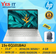 HP 15s-EQ1017AU / 15s-EQ1018AU 15.6'' Laptop SILVER ( Athlon Silver 3050U, 8GB, 256GB SSD, ATI, W10,