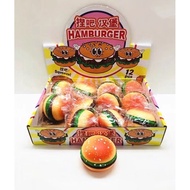 Funny cute stress relief hamburger squishy food simulation burger squeeze toy fidget ball