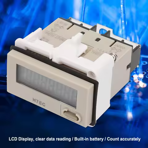 Digital Electrical Counter H7EC NV 3-36V Digital Electrical Counter Totalizer with 8-digit LCD Displ