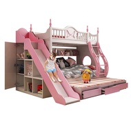 Xijiayi 2022 Children Furniture bunk bed with slide kids loft bed with storage