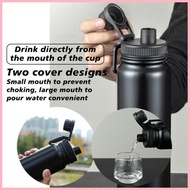 ✌ ❁ Buy1 take1 Stainles aqua flask tumbler Portable 2 in 1 Tumbler hot cold 1 liter tumbler water b