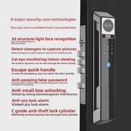New with Video Doorbell 3D Automatic Smart Facial Recognition Lock Combination Lock Household Finger