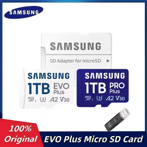 Original SAMSUNG EVO Plus 1TB 512GB 256GB 128GB Micro SD Card U3 4K V30 A2 Microsd TF Cards Phone fo