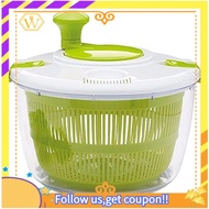 【W】Large Salad Spinner-5 Quarts, Wash, Rotate& Dry Vegetables, Fruits& Salads