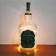 Readystock Chivas Regal 12 years scotch whisky glass bottle with led fairy lights wire fairylights g