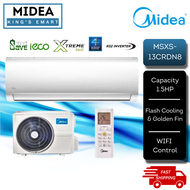 MIDEA 1.0HP / 1.5HP / 2.0HP / 2.5HP Non-Inverter Air Conditioner Xtreme Dura With Ionizer / WiFi Fun