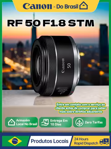 【 Do Brasil 】Canon RF 50mm F1.8 STM Full Frame Standard Prime Large Aperture Mirrorless Camera Lens 