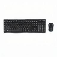 Logitech | Logitech MK270 ชุดคีย์บอร์ดและเมาส์ไร้สายสำหรับคอมพิวเตอร์โต๊ะหน้าจอแบบแยกเป็นสองชิ้น ชุด