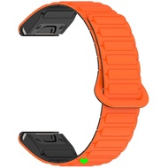 20/22/26mm Quick Release Magnetic Two-Color Silicone Strap Suitable for Garmin Fenix7 Garmin 965 I-S