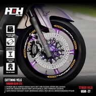 Yamaha GEAR 125 Ultima Racing Rim Cutting Stickers, Rim Accessories, Variation 27