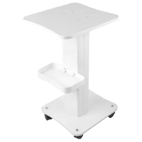 Beauty Salon Trolley Cart with Wheels, 3 Tier Beauty Rolling Cart, Rotate Adjustable Tattoo Table Sa