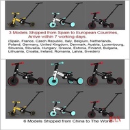 Kereta bayi uonibaby 4 into 1 Baby Stroller Pedal Tricycle Two Wheel Balance Bike Trolley