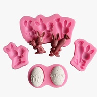 Lz Easter Bunny Carrot Silicone Mould  Rabbit Jelly Silicone Pudding Mousse Mould Cake Decorating Mo