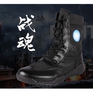 Summer cqb Ultra-Light Combat Training Boots Men's Summer Genuine Leather Mesh Hiking Boots Ultra-Li